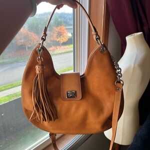 Calvalcanti Elegant Tan Leather Hobo Bag